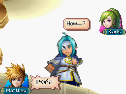 Matthew swears near the end of Golden Sun: Dark Dawn